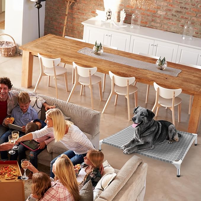 Elevated Dog Bed Pet Cot - Dog Cots Beds for | Detachable Raised Cat Dog Pet Bed, XL