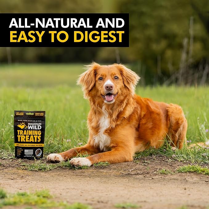 Training Treat Nibs for Dogs, Elk & Deer Protein, Rewards for Effective Dog Training, All Natural, No Fillers, No Artificial Preservatives, for Puppies (4 Ounce, 2, Count)