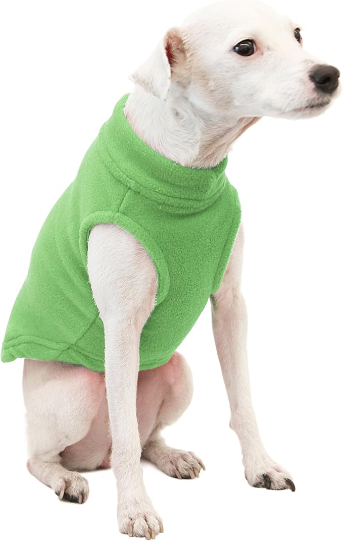 Gooby - Stretch Fleece Vest, Pullover Fleece Vest Jacket Sweater for Dogs, Grass Green, Large