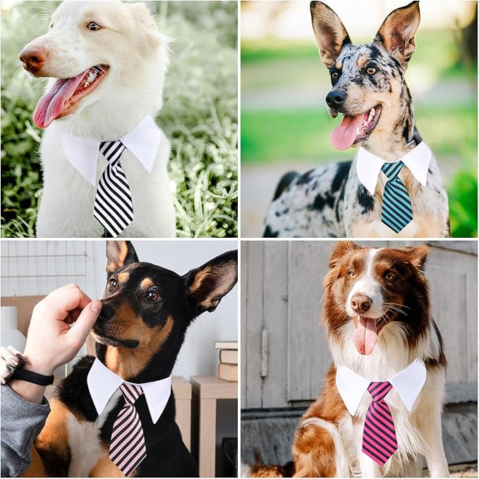 Segarty Dog Tie Medium, 6 PCS Doggie Ties Tux for Male Dogs, Pet Costume Collar Accessory, Suitable All Occasions