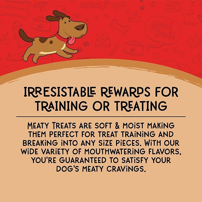Meaty Treats Mini Dogs Beef & Cheese Flavor Soft & Chewy Dog Treats, 25-oz.