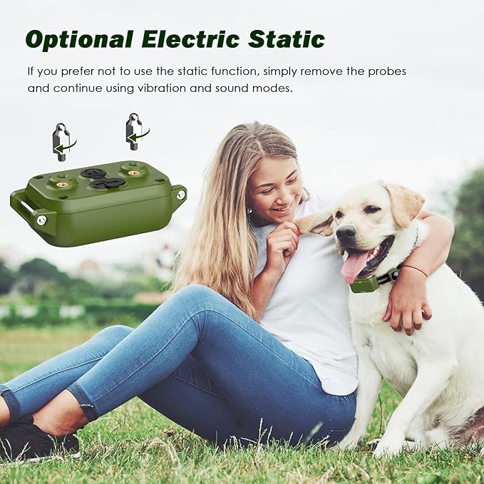 Dog Training Collar, Waterproof Remote Dog Collar with 3 Modes: Beep, Vibration, Safe Static,1600Ft Range, Rechargeable, Adjustable E-Collar for Small Medium Large Dogs
