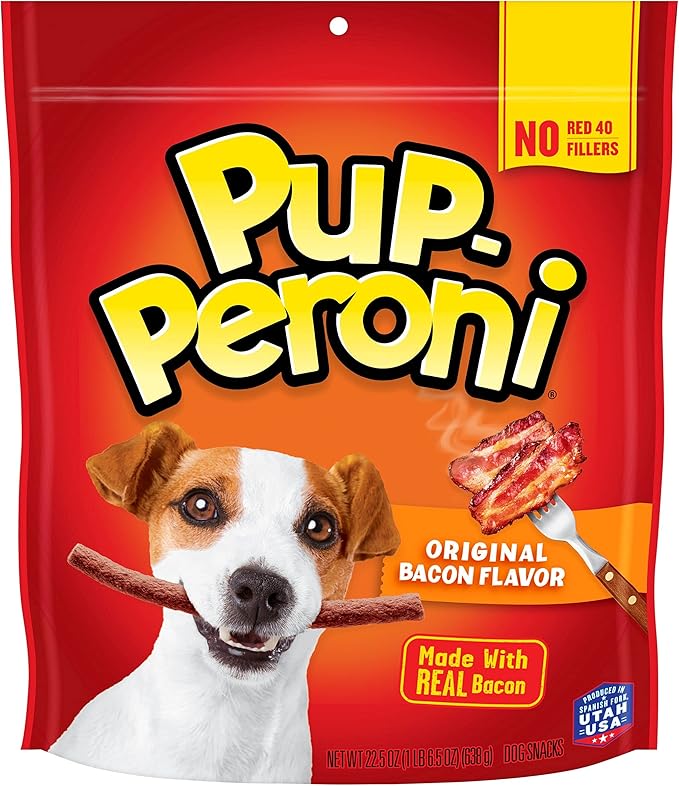 Pup-Peroni Original Bacon Flavor Dog Snacks, 22.5 Ounce Bag (Pack of 4)