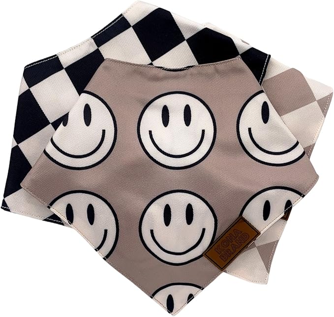 KonaBrandCo- Premium Handmade Dog Bandana | Dual Layered Silky Durable Polyester Fabric | Adjustable Fit Custom Shape- Won't Roll (Large, MURPHY)