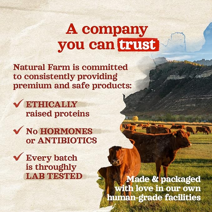 Natural Farm Odor-Free Bully Sticks (6 Inch, 6 Ounces), Packaged by Weight, 100% Beef Chews, Grass-Fed, Fully Digestible Treats to Keep Your Puppies, Small and Medium Dogs Busy