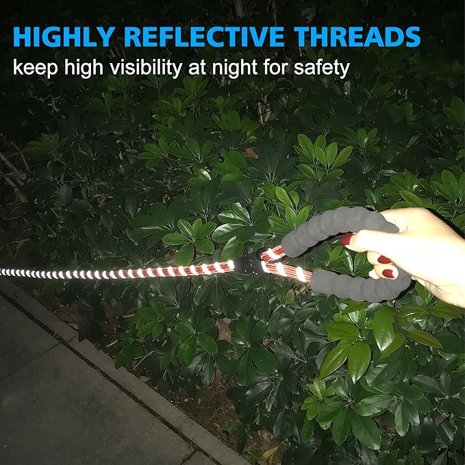 Reflective Dog Collar Padded with Soft Neoprene Breathable Adjustable Nylon Dog Collars for Small Medium Large Dogs (Medium (Pack of 1), Red Plaid Collar+Leash)