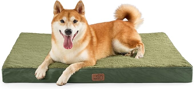 Bedsure Dog Bed Large Sized Dog - Orthopedic Waterproof Pet Beds with Removable Washable Cover, Egg Crate Foam Puppy Mat, Suitable for Pet Up to 65 lbs