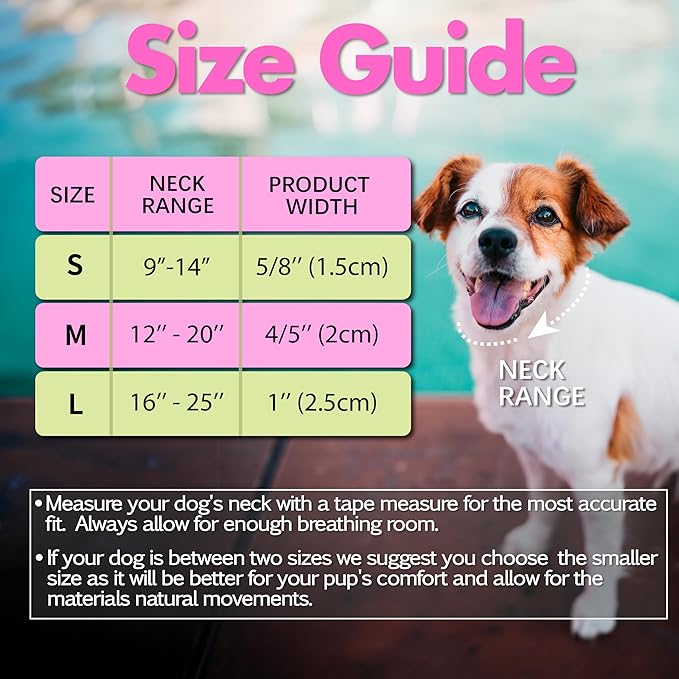 Small Dog Collar with Reflective Logo and Soft Padded Neoprene,Summer Tropical Leaf Design, Adjustable,Lightweight & Durable, Neck Size 9’’-14’’ (Leaf, S)