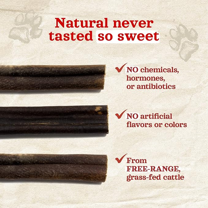 Natural Farm Peanut Butter Flavor Collagen Sticks for Dogs (12 Inch, 12 Pack), Long-Lasting Beef Collagen Sticks, Rawhide Alternative Chews with Chondroitin & Glucosamine, Low-Fat Dental Treats