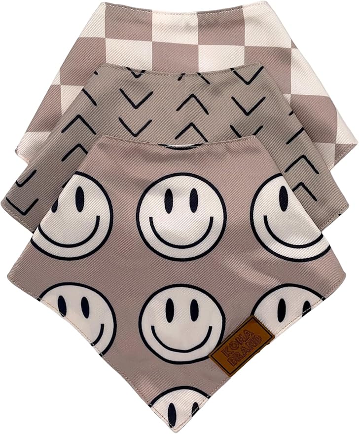 KonaBrandCo- Premium Handmade Dog Bandana | Dual Layered Silky Durable Polyester Fabric | Adjustable Fit Custom Shape- Won't Roll (Large, MURPHY)