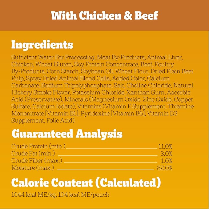 Pedigree High Protein Wet Dog Food Pouches, Variety Pack, 3.5 oz. Pouches,(Pack of 18)