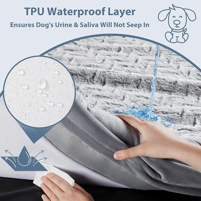 WNPETHOME XL Washable Dog Couch - Orthopedic Sofa With Removable & Waterproof Cover, Bolster Sides for Sleeping, Extra Large for Big Dogs
