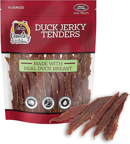 Duck Jerky Tender Dog Treats, Made with Real Duck, High Protein, Low Fat, No Artificial Colors, 16 oz