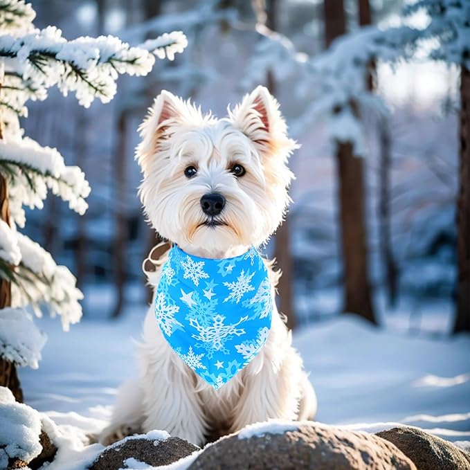 30 Pack Winter Dog Bandanas Bulk for Small Dogs Doggy 18 Inch Dog Bandanas Xs Puppy Cats Breed Adjustable Snow Scarves Grooming S