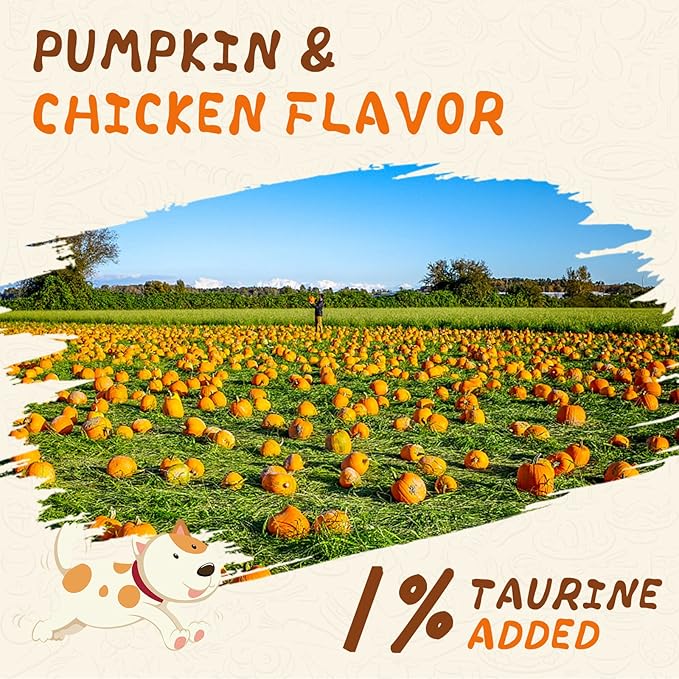 Dog Treats Chicken Wrapped Pumpkin Biscuits, Rawhide and Gluten Free, w/Taurine Low Fat Chewy Training Treats,12.5 oz