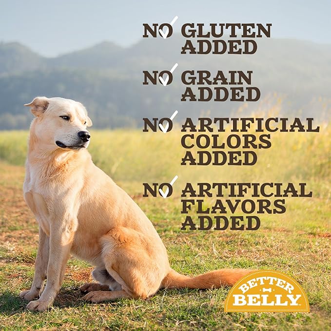 Better Belly Originals Natural Chicken Liver Flavor Small Rolls Highly Digestible Rawhide Dog Chew, 20 Count