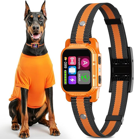 Dog Bark Collar - for Large Medium Small Dogs, Rechargeable Smart Bark Collar, Anti Barking Device for Large Dogs, Dog Training Collars with Beep Vibration and Shock & Adjustable A/B Sensitivity