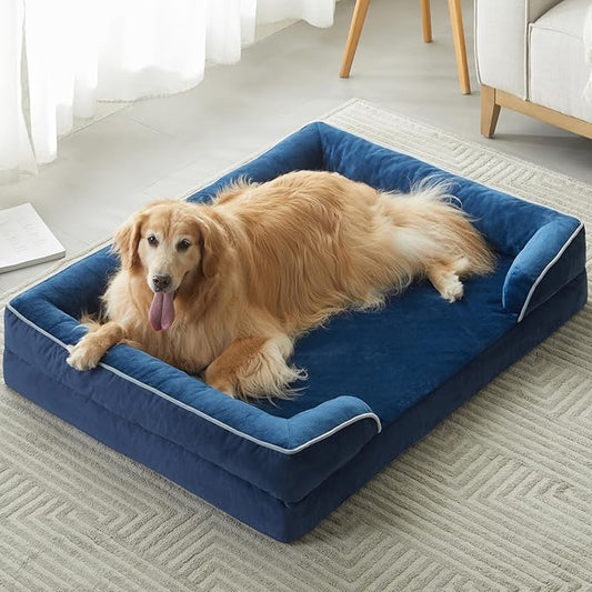 WNPETHOME Waterproof Dog Beds for Large Dogs, Orthopedic XL Dog Bed, Big Washable Dogs Couch Bed