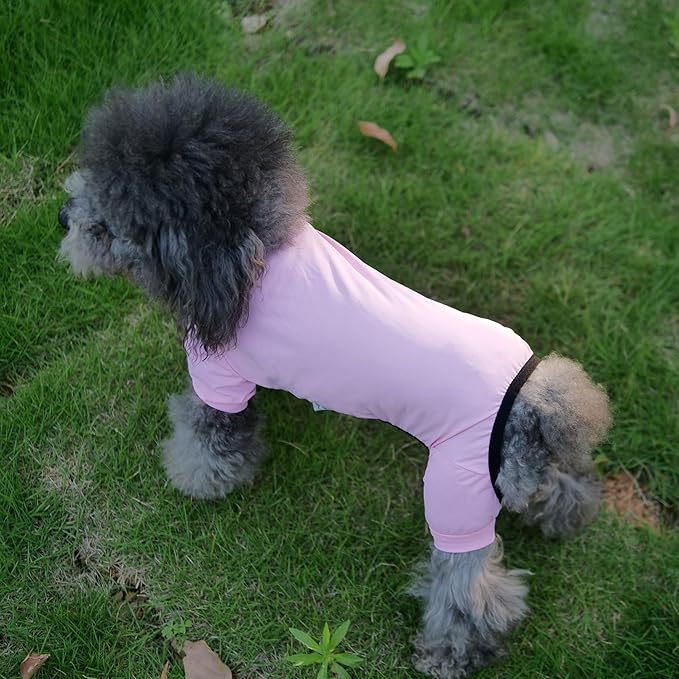 LoveLongLong Dog Jumpsuit with UV Protection and Quick-Dry Fabric for Spring Summer Pet Pajamas Pink 3XL