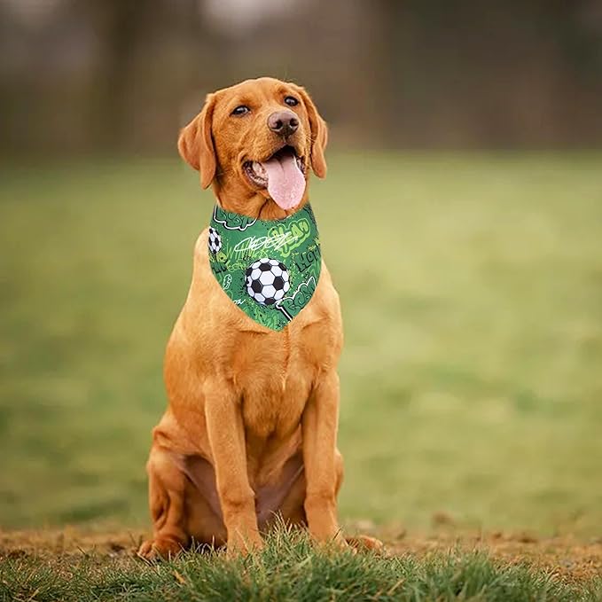 50PCS Dog Bandanas Boy Large Bulk Sports America Football Baseball Basketball Racing Skate Soccer for Extral Large XL XXL Breed Scarves Grooming Accessories
