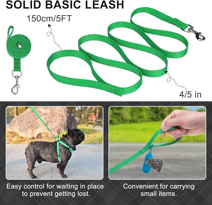 BEAUTYZOO Step in Dog Harness Collar and Leash Set for Small Medium Large Dogs, No Pull No Choke Puppy Harness, Soft Mesh Reflective Pet Padded Vest Adjustable for Doggie Girl or Boy,Chihuahua, Yorkie