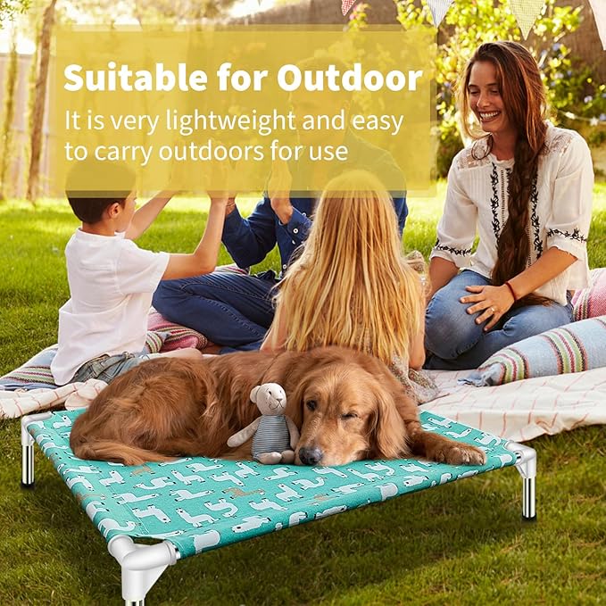 Elevated Dog Bed Pet cot for Large Dogs, Indoor and Outdoor Use for Large Pets