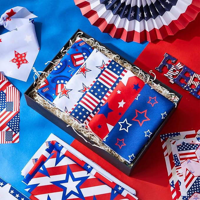 Sumind 50 Pieces Patriotic Dog Bandanas Bulk America Flag Bandanas for Dogs Triangle Pet Scarf for 4th of July Independence Day Memorial Day Pet Costume Accessories(31.5 x 21.7 x 21.7 Inch)