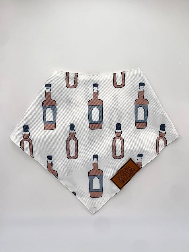 KonaBrandCo- Premium Handmade Dog Bandana | Dual Layered Silky Durable Polyester Fabric | Adjustable Fit Custom Shape- Won't Roll (Large, KNOX)