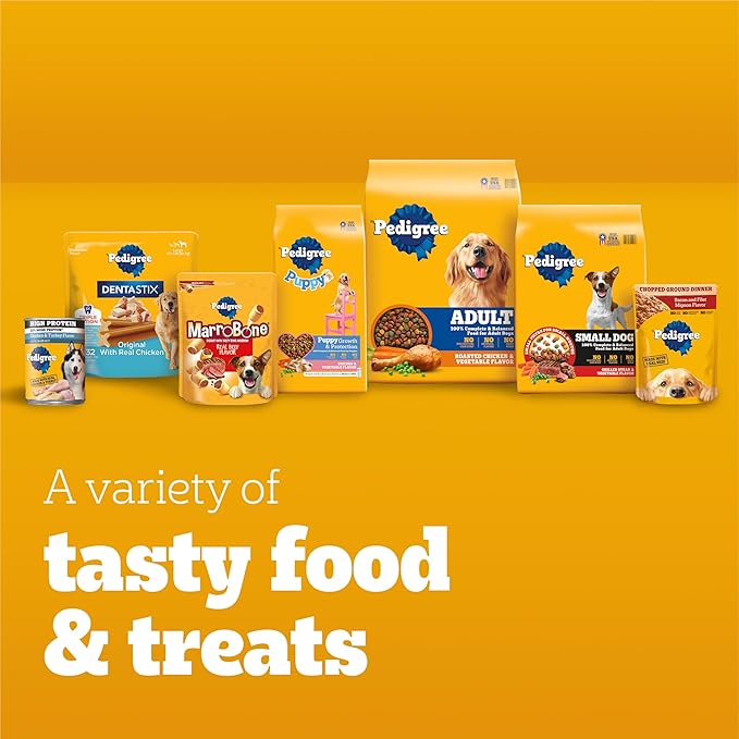 PEDIGREE CHOPPED GROUND DINNER Adult Soft Wet Dog Food Variety Pack, 3.5 Ounce - 18 Count (Pack of 1)