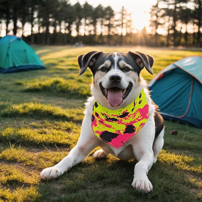 10PCS Dog Bandanas Tie Dye for Xs Small Breed Dog Bandanas Pack Kerchief Washable Triangle Bibs Head Scarves Scarfs for Boys and Girls Grooming Accessories Costume