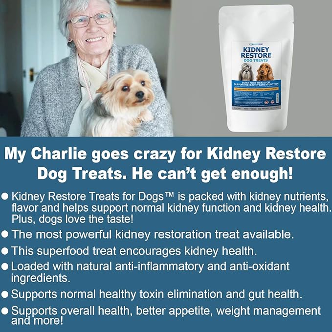 Kidney Restore Dog Treats: Restorative Dog Treats for Kidney Issues, Low Protein Treats for Any Kidney Diet Dog Food, Special Renal Treats for Supporting Good Kidney Health for Dogs. Best Treat!