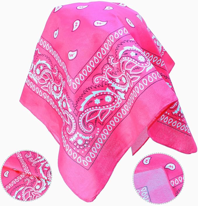 Yewong Pet Neon Sparkly Glitter Space Cowboy Hat Costume Set Dog Cat Metallic Space Shiny Cowboy Hats with Paisley Bandana West Cowboy Accessories for Pets (Metallic Pink) One Size