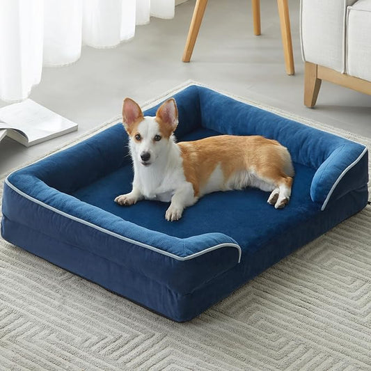 WNPETHOME Waterproof Dog Beds for Large Dogs, Orthopedic XL Dog Bed, Big Washable Dogs Couch Bed