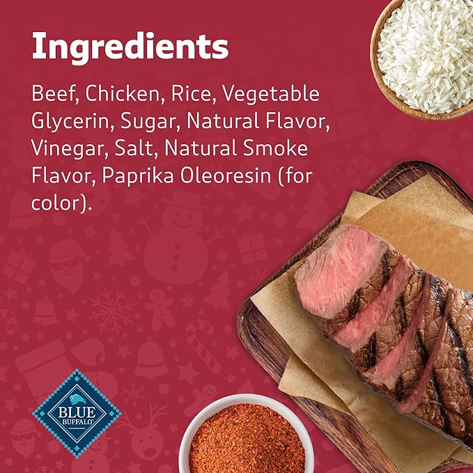Blue Buffalo Nudges Grillers Dog Treats, Steak, 5-oz. Seasonal Bag