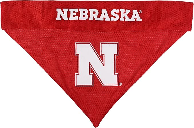Pets First Collegiate Pet Accessories, Reversible Bandana, Nebraska Cornhuskers, Small/Medium (Pack of 2)
