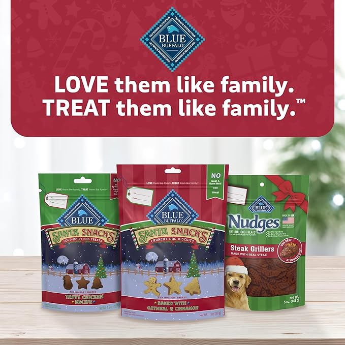 Blue Buffalo Nudges Grillers Dog Treats, Steak, 5-oz. Seasonal Bag