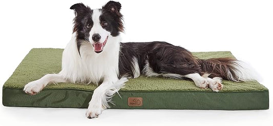 Bedsure XL Dog Bed Large Sized Dog -Orthopedic Waterproof Extra Large Pet Beds with Removable Washable Cover, Egg Crate Foam Mat, Suitable for Pet Up to 100 lbs