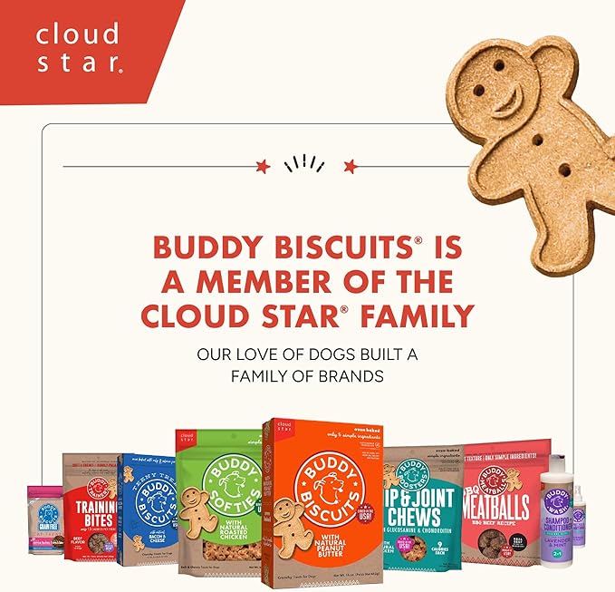 Buddy Biscuits Crunchy Dog Treats, Peanut Butter, 18 oz. Box