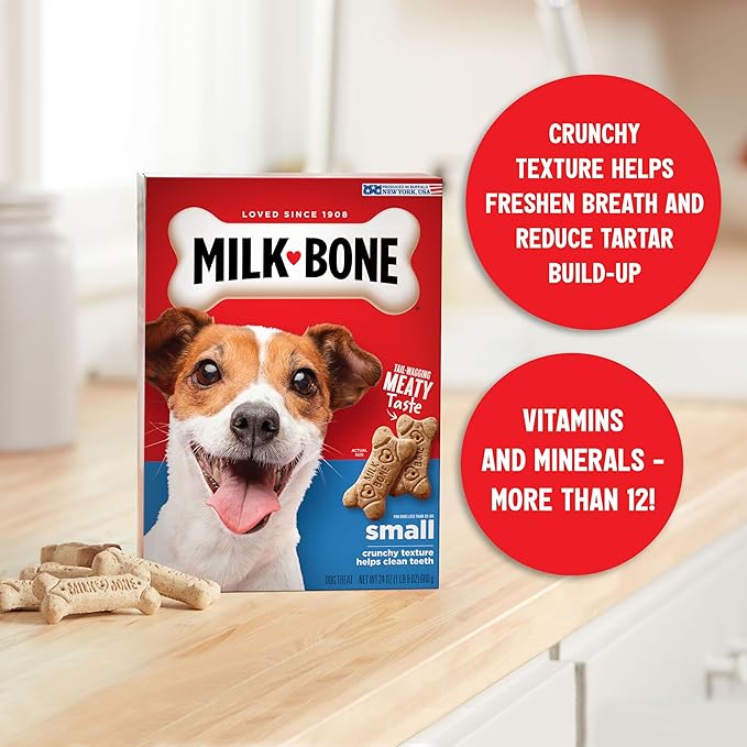Milk-Bone Original Dog Treats Biscuits for Small Dogs, 24 Ounces (Pack of 12)