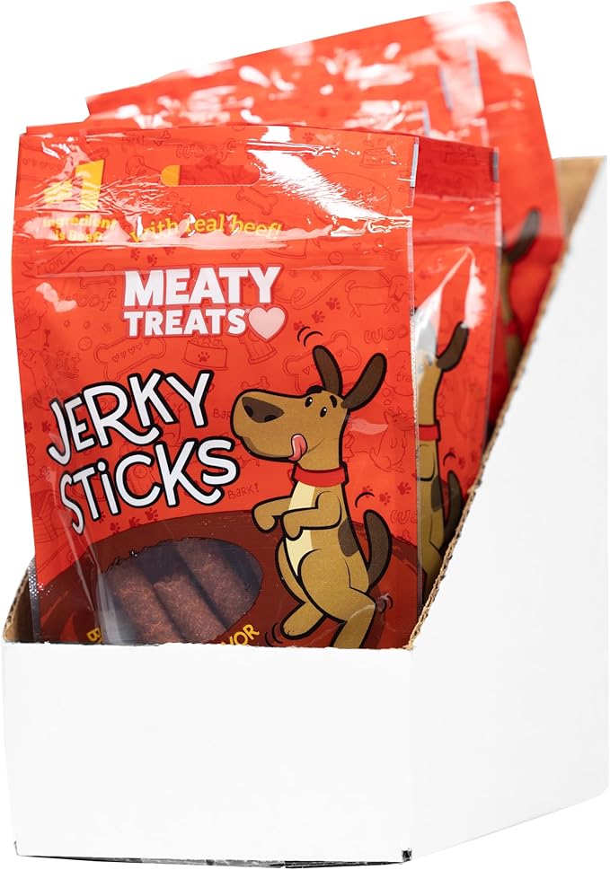 Meaty Treats Beef Flavored Jerky Sticks Dog Treats, 2.5-oz. (Pack of 8)