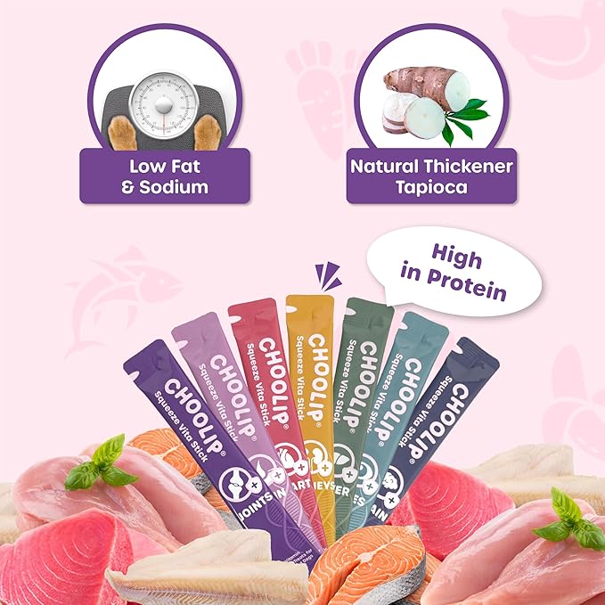 Squeeze Vita Stick Lickable Treats for Dogs & Cats. 49 Variety Support Sticks with Essential multivitamins. Soft and Tasty Paste for All Life Stages