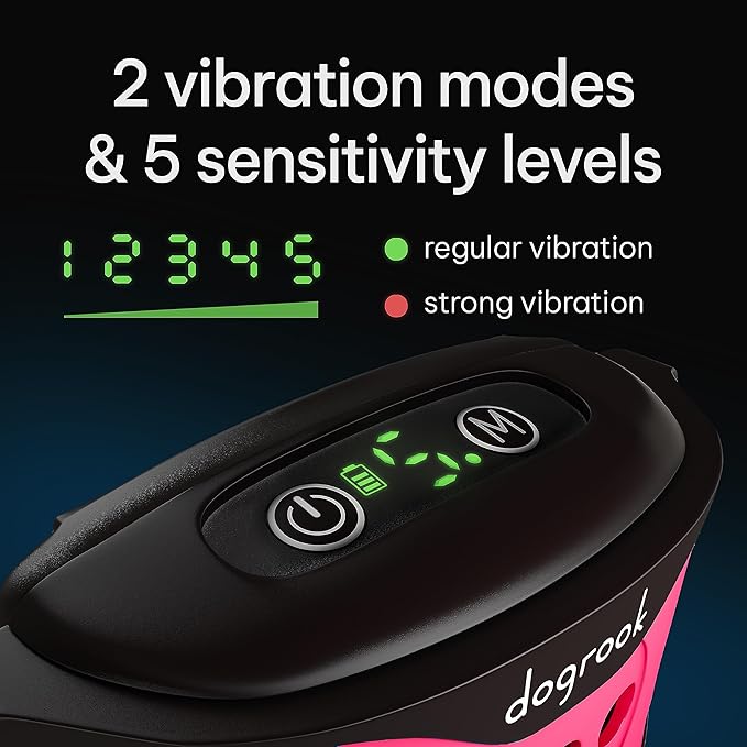 DogRook Rechargeable Dog Bark Collar - No Shock Dog Training Smart Collar - Beep & Vibration Stop Barking Dog Devices - No Bark Collar - Anti Bark Collar for Large Dog, Medium & Small - 12-110 lbs