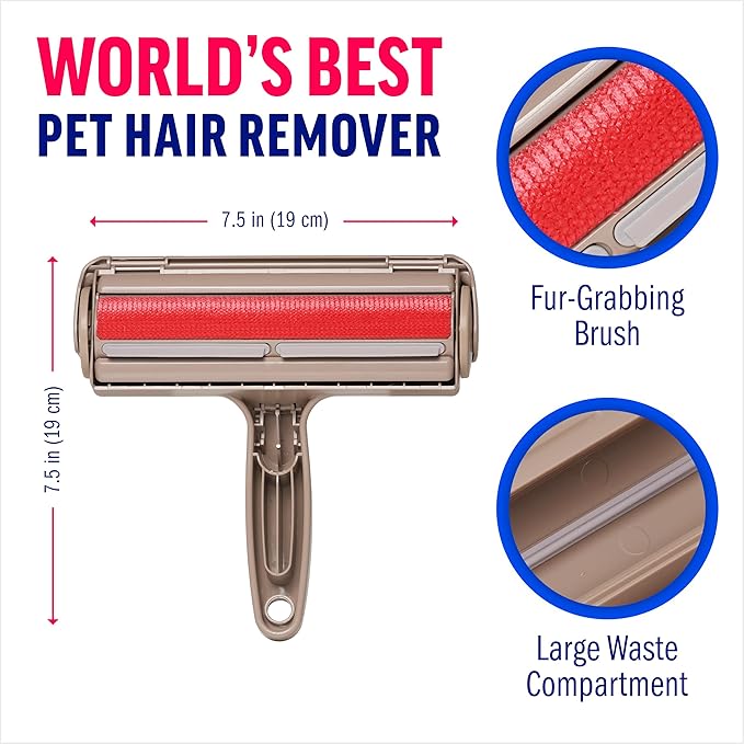 Chom Chom Roller Pet Hair Remover - ChomChom Reusable Dog and Cat Lint Rollers for Furniture, Couch, Car, and Clothes - Limited Dog Edition