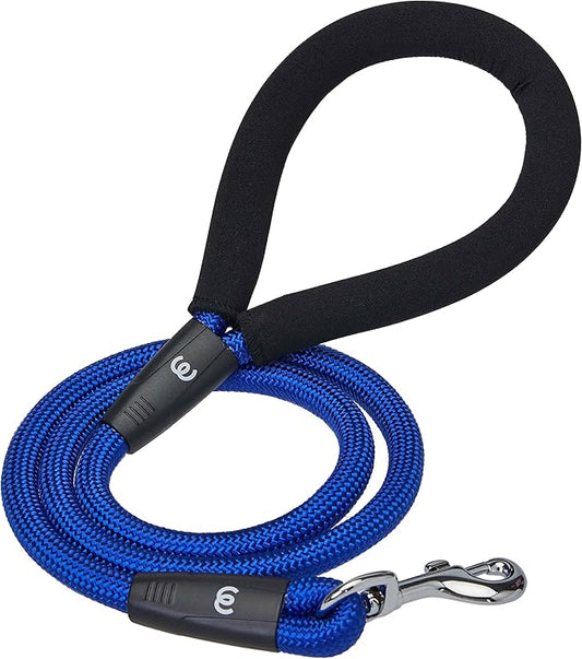 Blueberry Pet Dog Leash - Puppy Essentials with Comfortable Neoprene Handle | Dog Leashes for Large Dogs Heavy Duty | 4ft Strong Rope Leash in Royal Blue, Durable & Eco-Friendly