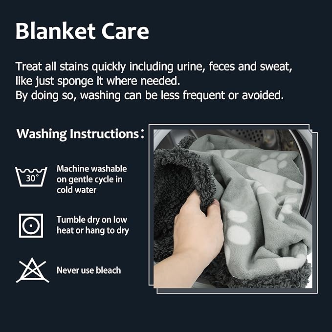 Kritter Planet Waterproof Dog Blankets for Small Dogs, Puppy Blankets for Litter, Cat Blankets for Indoor Cats Washable, Reversible Fleece Pet Mat for Crates, Car Seats, and Furniture