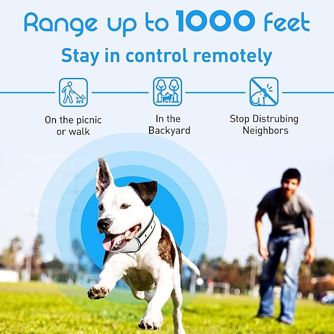 Extra Small Size Dog Training Collar with Remote for Small Dogs 5-15lbs and Puppies with Shock - Waterproof and 1000 Ft Range