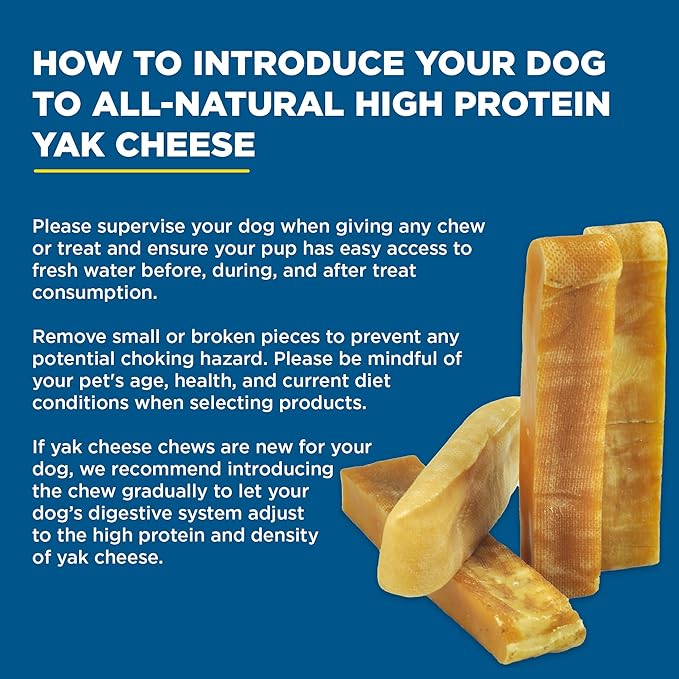 Best Bully Sticks Himalayan Yak Cheese for Dogs - Large 4 Count (Pack of 1) - Natural, No Lactose, Odor Free, Long-Lasting Snack