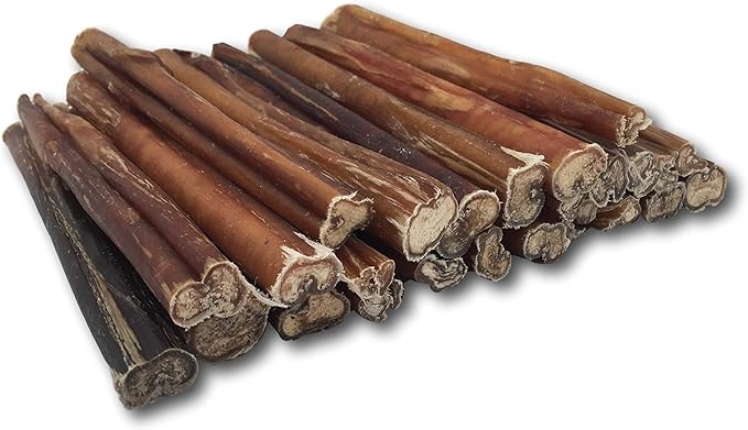 Top Dog Chews 6" Bully Sticks - 25 Pack, All-Natural, Roasted, Sourced from Free-Range Beef, High Protein, Low Fat Dog Chews for Healthy Teeth, Gums & Chewing Satisfaction.