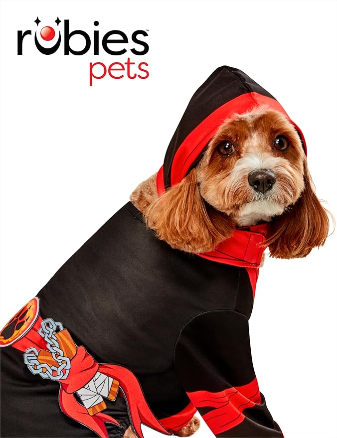 Rubies Ninja Fun and Cute Pet Costume Jumpsuit and Hood for Themed Parties and Halloween, Large