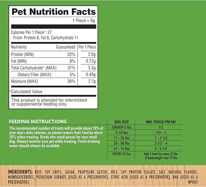 Milo's Kitchen Homestyle Dog Treats, Beef Sausage Slices, 10 Ounce, High Protein, No Artifical Flavors